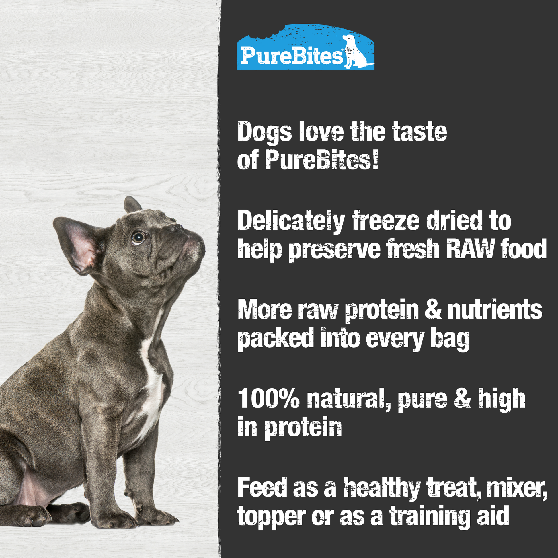 Made fresh & pure means more RAW protein and nutrients packed into every bag. Our lamb liver is freeze dried to help preserve its RAW taste, and nutrition, and mirror a dog’s ancestral diet