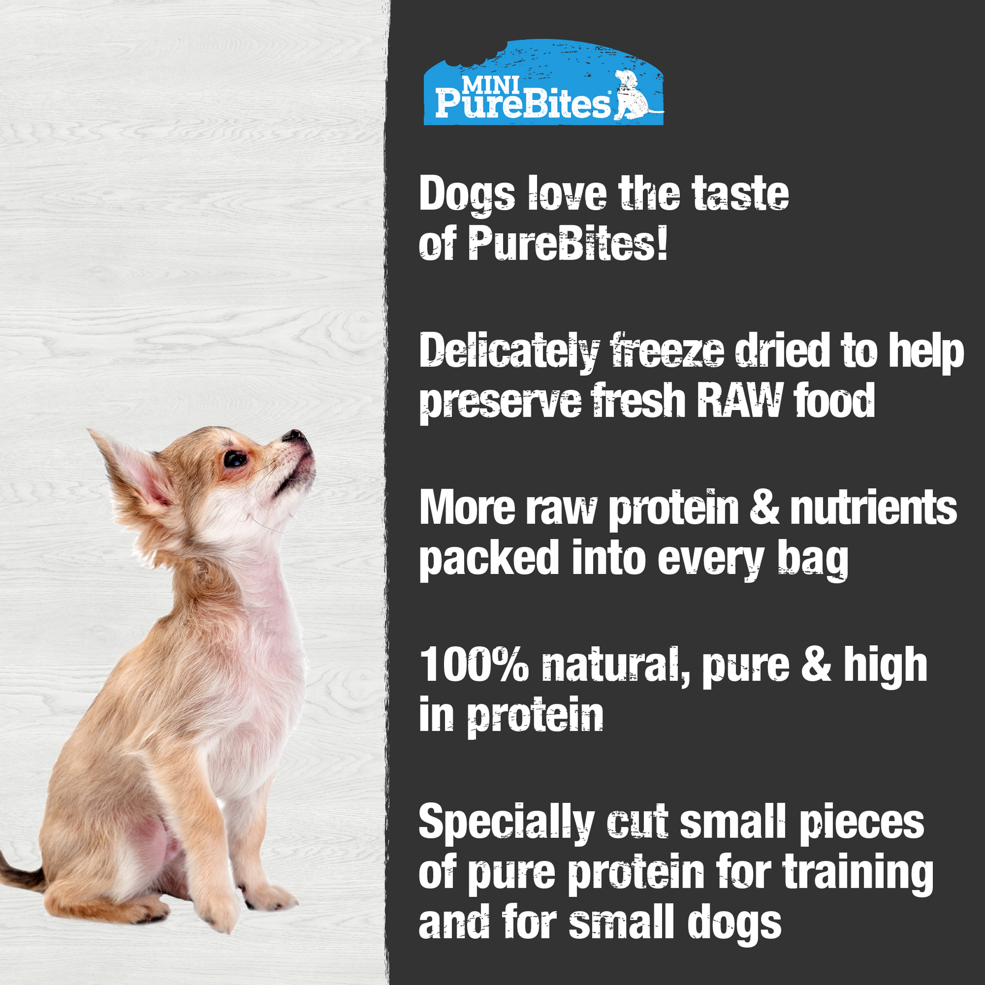 Made fresh & pure means more RAW protein and nutrients packed into every bag. Our lamb liver is freeze dried to help preserve its RAW taste, and nutrition, and mirror a dog’s ancestral diet