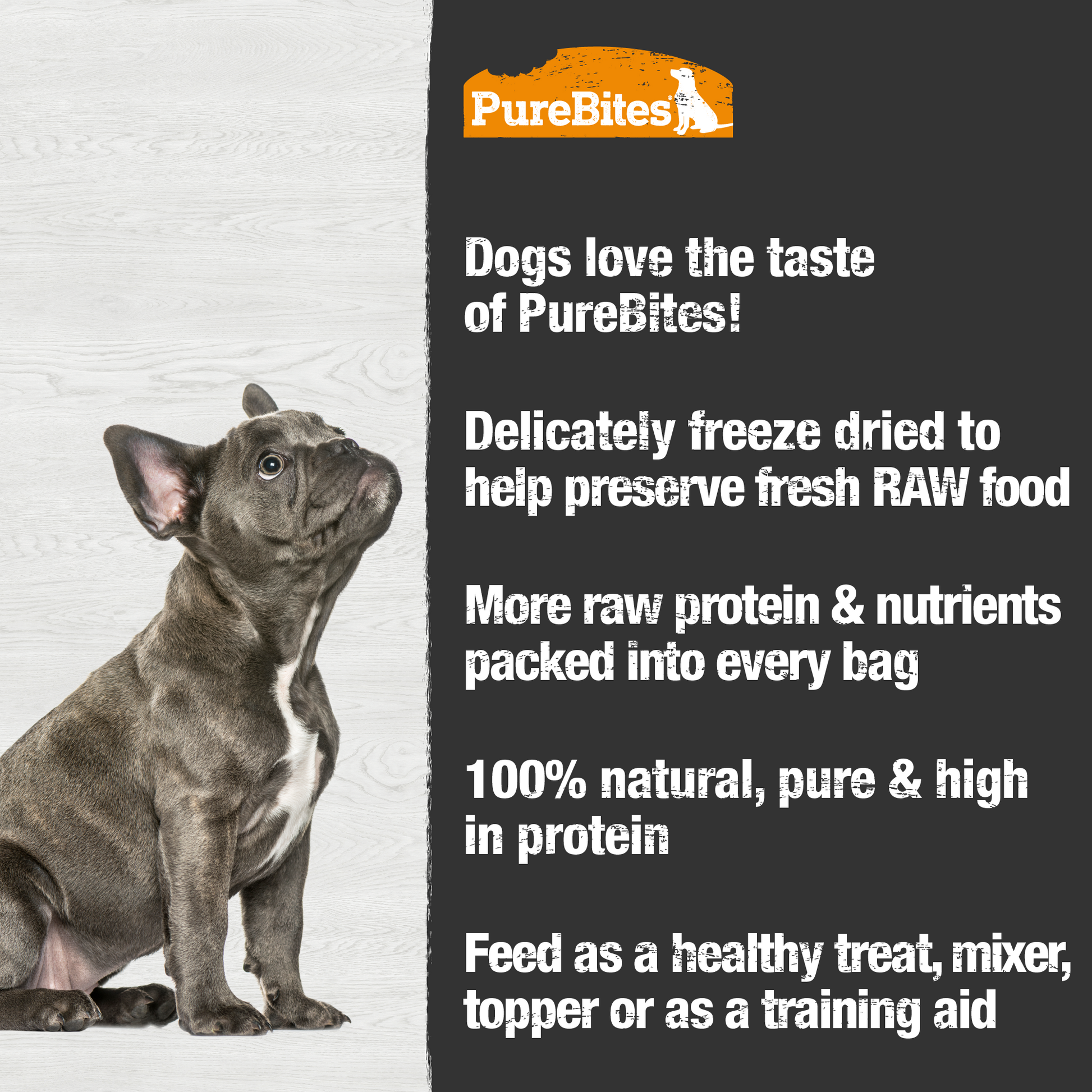 Made fresh & pure means more RAW protein and nutrients packed into every bag. Our duck liver is freeze dried to help preserve its RAW taste, and nutrition, and mirror a dog’s ancestral diet